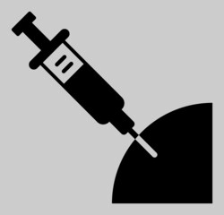 Inoculation vector illustration. An isolated flat icon illustration of inoculation with nobody.