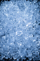 Ice crystal cubes, space for text or design.