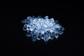 Ice crystal cubes, space for text or design.