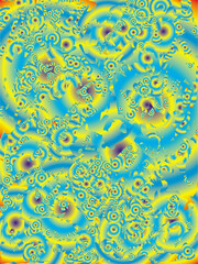 Abstract background with circles. Flowers. Vector grsphics.