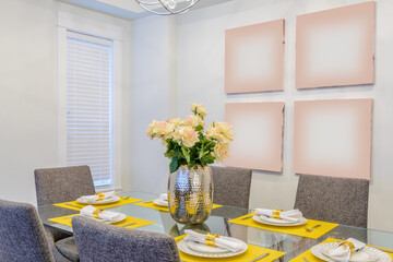 Modern dining room in luxury house.