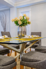 Modern dining room in luxury house.