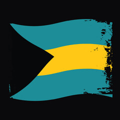 The Bahamas Flag Transparent With Watercolor Paint Brush
