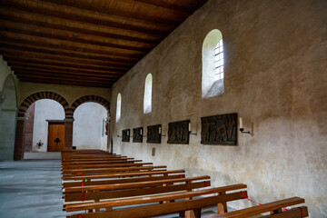 Kirche, Kloster, Münster, Münster St. Maria und Markus, Reichenau, Bodensee, Baden Württemberg - obrazy, fototapety, plakaty