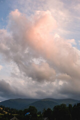 mountain landscape of the Ukrainian Carpathians