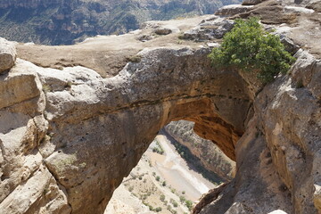 The natural wonder Ras-ıl Hacar, Botan brook canyon. Botan is a tributary of the Tigris River. Siirt - TURKEY