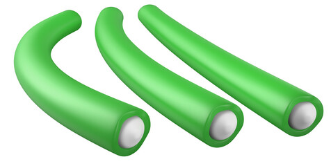 set of licorice candies isolated on white background. clipping path. 3d illustration