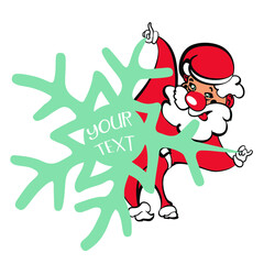 Christmas Santa.A New Year's fairy-tale character. Colorful drawing.Sublimation, art. Funny caricature of a little man.A cheerful cartoon symbol of the holiday.