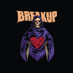 grim reaper illustration vector design