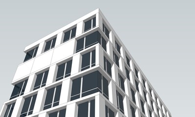 Office building architectural drawing