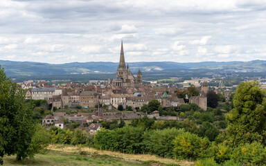 View over the city of Autun, France