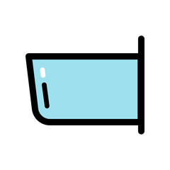 Toilet bowl color icon