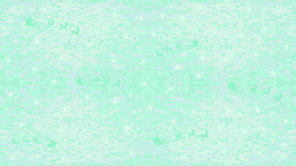 Abstract Vector Background In Blue And Its Shades With Silhouettes Of Snowflakes And Santa Claus With Reindeer. For Backgrounds, Wallpapers, Prints, Decor, Textures