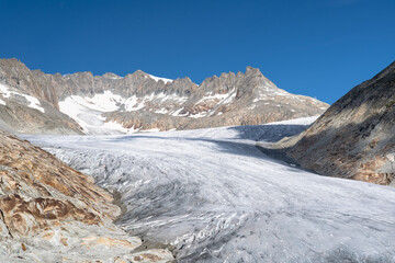 Fototapeta na wymiar Rhone Glacier in the Suisse Alps, Switzerland 
