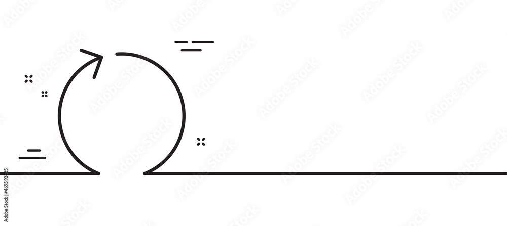 Aufkleber loop arrow line icon. refresh arrowhead symbol. navigation pointer sign. minimal line illustration b