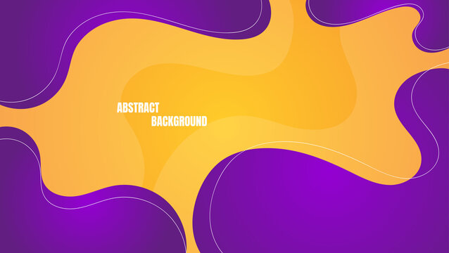 Abstract Modern Liquid Background With Orange And Purple Color