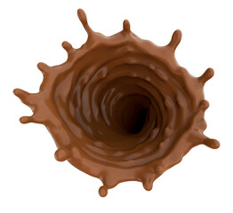 Chocolate splash. 3d illustration