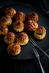 cookies with snails on a plate