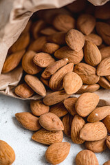 almonds on a table