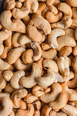 close up of cashew nuts