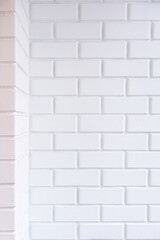 White brick wall. Brick wall texture. Texture, background, pattern.