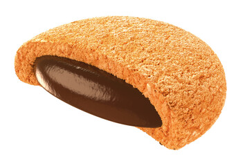 Cookies with Chocolate. 3d illustration. Isolated background