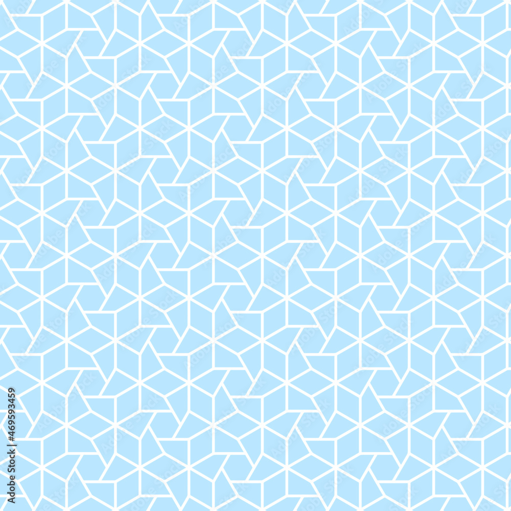 Aufkleber luxury christmas print with white line abstract snowflakes on blue background for you holiday design