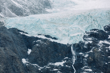 The glacier in Torres del Paine National Park, Chile