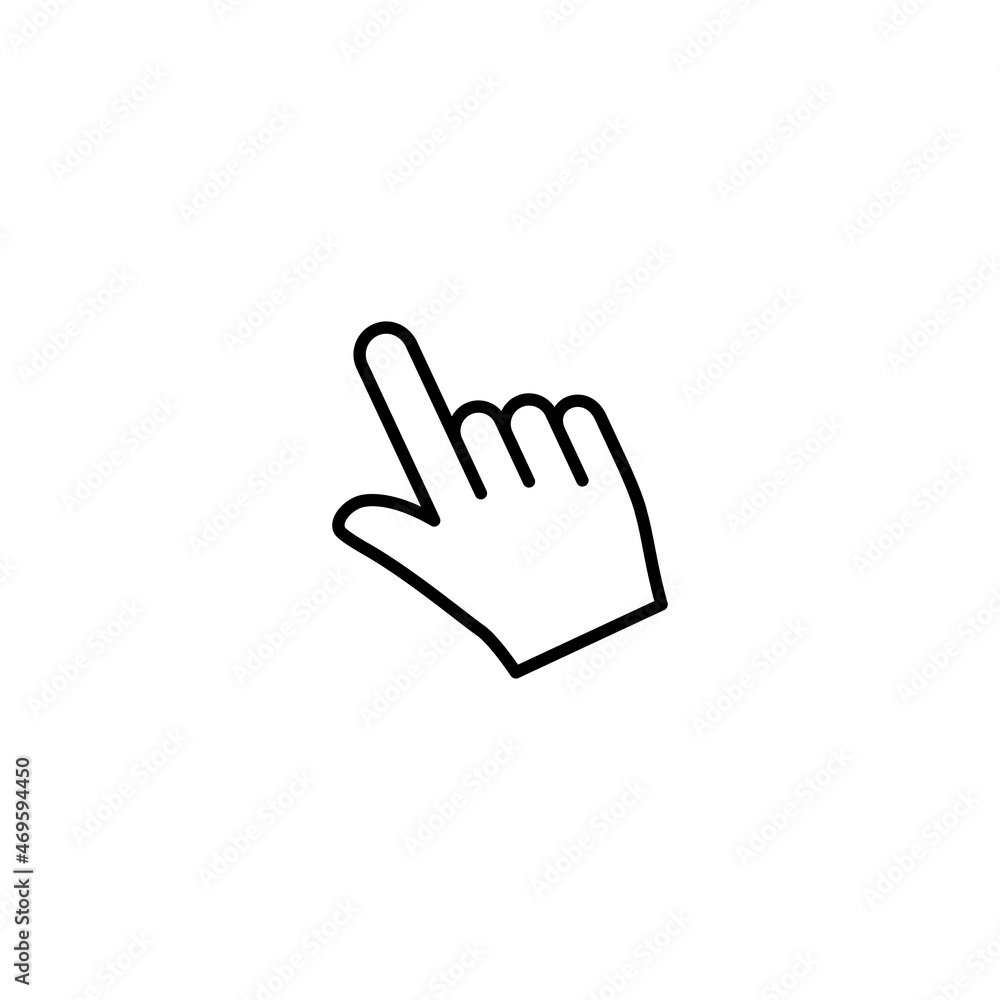 Aufkleber hand cursor click icon vector