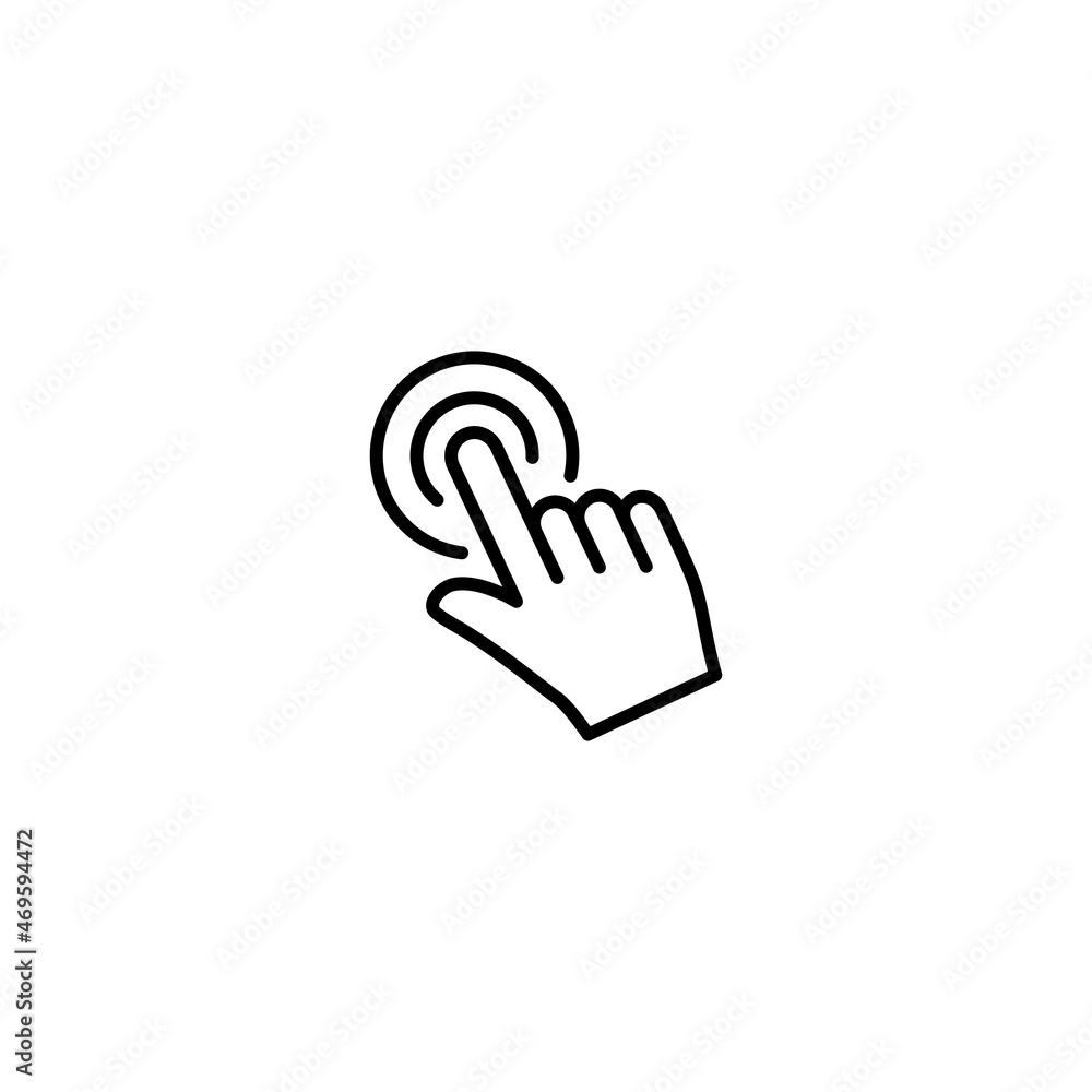 Canvas Prints hand touch icon, hand cursor click icon vector