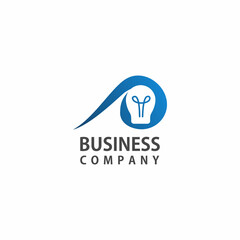 lamp bulb logo design vector, creative logos, technology logo company