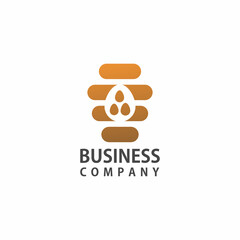honey logo design vector, logo for food and drink company