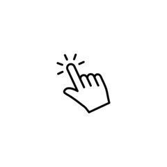 Hand cursor click icon vector