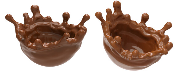Chocolate splash. 3d illustration