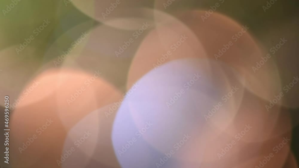 Wall mural light leaks as bokeh movement loop. large brown bokeh moving diagonally in both sides and change sha