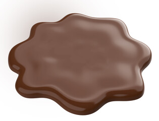 Melted chocolate filling. 3d illustration