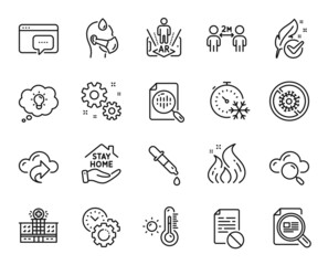 Vector set of Energy, Hypoallergenic tested and Wrong file line icons set. Cloud computing, Sick man and Chemistry pipette icons. Stop coronavirus, Cloud share and Check article signs. Vector