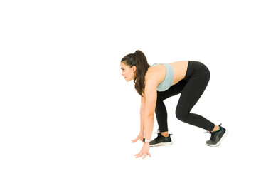 Fototapeta premium Fitness woman on the running track