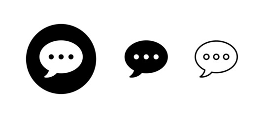 Chat icons set. speech bubble sign and symbol. comment icon. message