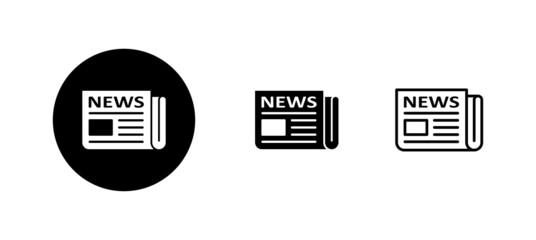 Newspaper icons set. news paper sign and symbolign