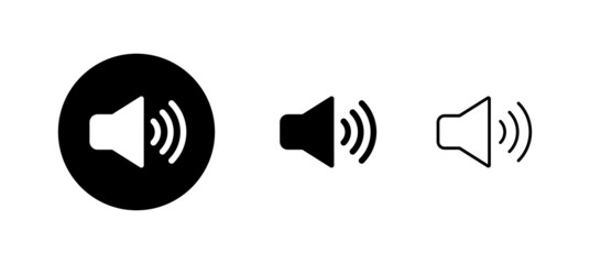 Speaker icons set. volume sign and symbol. loudspeaker icon. sound symbol