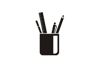 Stationary item simple illustration in black and white.