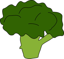 美味しいブロッコリーのイラスト素材