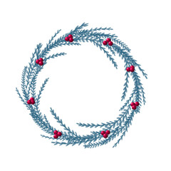 Frame of leaves and branches. Wreath. New Year's card. Invitations. Congratulatory illustration. Design for a holiday. Illustration for postcards. Printing for printing. Design for invitations.