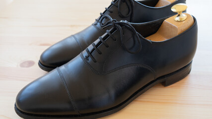 革靴とシューキーパー