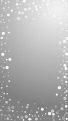 White dots Christmas background. Subtle flying sno