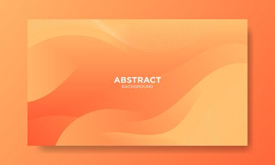 Abstract Orange waves geometric background. Modern background design. gradient color. Fluid shapes composition. Fit for presentation design. website, banners, wallpapers, brochure, posters