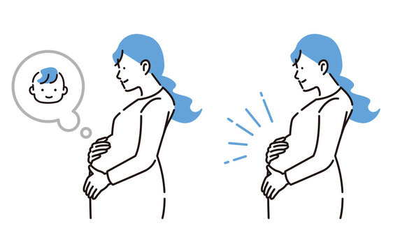 妊娠中の女性セット