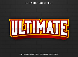 ultimate text effect with abstract and modern style use for business logo and brand