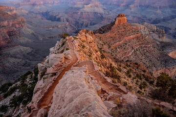 Looking Down on the South Kaiabab Trail as it Winds Down